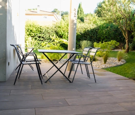terrasse grés cérame imitation bois
